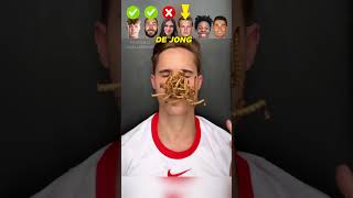 Palmer VS Benzema VS Celine VS De Jong VS IShowSpeed VS Ronaldo Healthy Food Challenge football [upl. by Ecenahs]