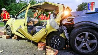 CRASH Auf stehendes Auto aufgefahren  VUSchwer B 29 Remshalden Germany 08072017 [upl. by Mela]