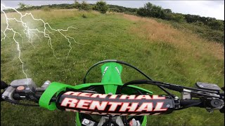 KX450F OFFROADING ON A RAINY DAY  YZ125 VS YZ250F [upl. by Lindon]