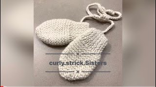 curlystricksisters Babyhandschuhe  Tutorial Anfänger geeignet [upl. by Anoli]