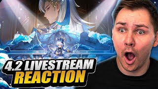 42 LIVESTREAM REACTION BEST UPDATE YET  Genshin Impact [upl. by Analrahc197]