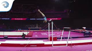 Geffen DOR ISR  2018 Artistic Gymnastics Europeans junior qualification bars [upl. by Eseuqram]