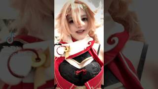 Silly video 3 cosplay yanfei ytshorts genshinimpact fyp vocaloidsong [upl. by Maryl]