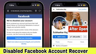 How to recover disabled facebook account  Within 5 Minutes  how to open Disabled Facebook account [upl. by Arbrab776]