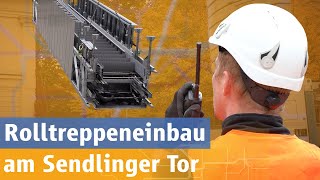 Jetzt kommt der Kran  Rolltreppeneinbau am UBahnhof Sendlinger Tor [upl. by Templer]