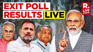 Exit Poll Results LIVE BJP to Win MP Rajasthan Congress ahead in Chhattisgarh Telangana [upl. by Nnaed]