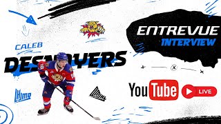 QMJHL Youtube Live  with Caleb Desnoyers Moncton Wildcats [upl. by Ayerdna]