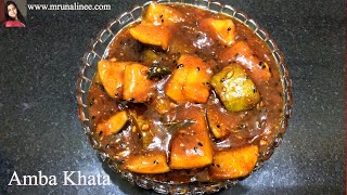 ଚଟପଟା ଆମ୍ବ ଖଟା  Amba Khata Recipe  Raw Mango chutney Sweet and Sour  Odia Authentic [upl. by Loraine425]