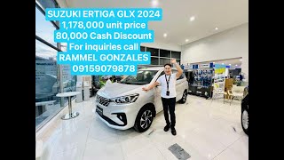 SUZUKI ERTIGA GLX HYBRID 2024 WITH 80000 CASH DISCOUNT ANF LOW DOWNPAYMENT [upl. by Aehtla]