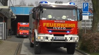 LFKatS HLF und RTW der Feuerwehr Erkrath GongampDurchsage [upl. by Zena]