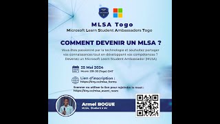 Comment devenir un Microsoft Learn Student Ambassador MLSA  Webinaire Complet [upl. by Nayt]