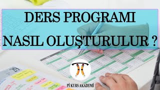 DERS PROGRAMI NASIL HAZIRLANIR [upl. by Flanna490]