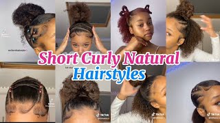 Short Curly Hairstyles 🦄🩷 New Trendy Natural Hairstyles😍💗 Short Black Girl Hairstyles💖 [upl. by Nyra]