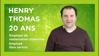 CV vidéo de Henry Thomas employé de restauration collective  employé libre service [upl. by Heilner763]