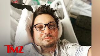 Jeremy Renner Posts Video From ICU  TMZ Live [upl. by Alegnave]