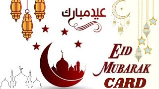 Eid Mubarak Greeting Card Calligraphy Writing Easy Way To Write Eid Al Adha Wishes DIY Paper Craft [upl. by Amethist]