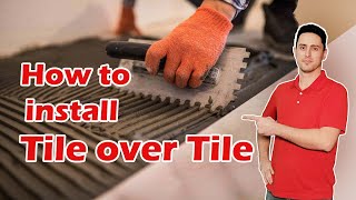 How to tile over tile in a shower floor [upl. by Aniger]