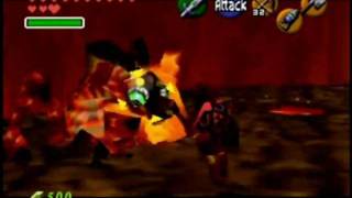 The Legend of Zelda Ocarina of Time 100 Walkthrough Part 43  Boss Battle Volvagia [upl. by Enilav]