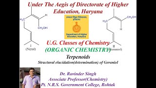 Geraniol Structural elucidation determination of Geraniol [upl. by Eem231]