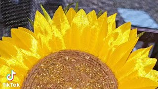 GIRASOL ETERNO 🌻🌿parati tutorial girasoleseternos rosaseternas ribbonroses diy craft [upl. by Hannej]