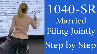 1040sr for Seniors Step by Step Walkthrough of Senior Tax Return 1040SR New IRS Form 1040SR [upl. by Yesnnyl]