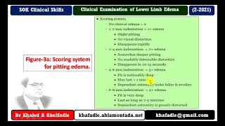 Lower Limb Pitting Edema Examination 22021 by Dr Khaled A Abulfadle [upl. by Emilee618]