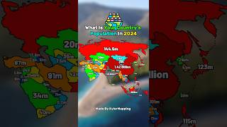 What Is Your Countrys Population In 2024 europe geography mapping countries shorts fun [upl. by Rede]