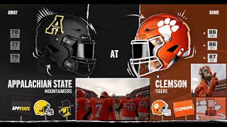 CLEMSON TIGERS vs Appalachian STATE MOUNTAINEERS  FULL GAME SIM  GAMEPLAY PS5 accfootball [upl. by Aiasi]