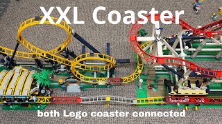 Lego Loop coaster10303 connected with Lego Roller coaster10261 [upl. by Notsa]