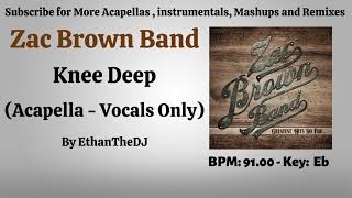 Zac Brown Band  Knee Deep Acapella  Vocals Only [upl. by Petersen]