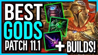 Top 3 Gods For EVERY ROLE To Carry Ranked In Patch 111 w Builds [upl. by Tonl]