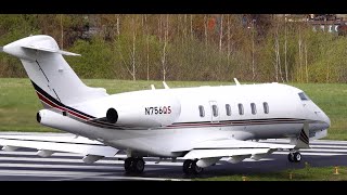 NetJets Challenger takeoff 4K Video [upl. by Aken13]