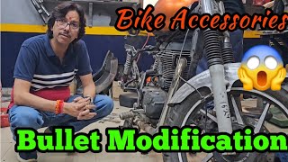 Bullet Modification 🔥  Modified Royal Enfield Bullet 😍  Bike Accessories Shop 👌  Royal Bullet 👍 [upl. by Lleruj]