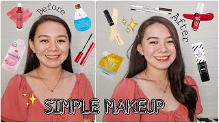 SIMPLE MAKEUP TUTORIAL FOR BEGINNERS USING AFFORDABLE PRODUCTS  Glad Ocampo [upl. by Eatnuahc911]