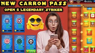 Mafia Villains Season New Carrom Pass Unboxing ✨  Open 5 Legendary Striker 😱  Carrompool [upl. by Sibylla414]