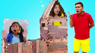 Wendy Pretend Play Best Hide and Seek Spot Kids Game w Giant Box Fort Toy [upl. by Akeemat]