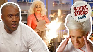 Cliff Crooks Sees Just How BAD the Cooks from Worst Cooks in America Actually Are  Food Network [upl. by Akemehc]