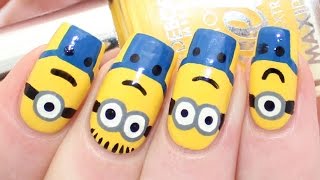 MINIONS  DESPICABLE ME NAIL ART TUTORIAL [upl. by Carling]