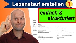 Lebenslauf erstellen einfach in Word amp gut strukturiert  Teil 1 [upl. by Claus]