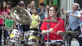 S White 羅小白 Im sorry Барабанщицавиртуоз из ТайваняAmazing Girl Drummer นางฟ้าตีกลอง [upl. by Bullough]