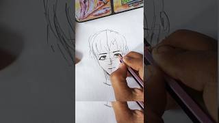 How to draw ANIME BOY FACE 💀 art drawing sketch artist draw animeart anime trending shorts [upl. by Gereron]