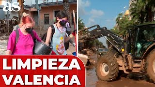 VOLUNTARIOS CONTRA LA DANA VEAN COMO SIGUE SU IMPRESIONANTE LABOR ¡CHAUPEAU [upl. by Hillery]