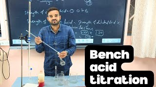 bench acid titration  find strength of bench acid using standard alkali metal titration [upl. by Savdeep]