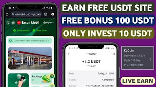 Exxon Mall  New Usdt Earning Site  Usdt Money Making Website  Free Usdt Mining  Usdt Earning [upl. by Kinom521]