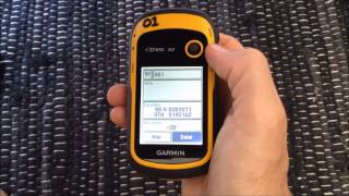 Garmin eTrex10 GPS  Recording and uploading waypoints [upl. by Arlena913]