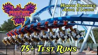 Phoenix Rising 75 Test Runs amp Human Dummies Busch Gardens Tampa Bay Construction Update 62024 [upl. by Dyun933]