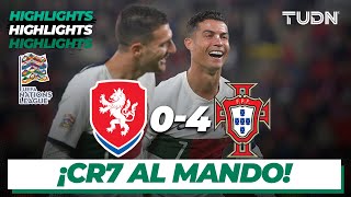 Highlights  Rep Checa 04 Portugal  UEFA Nations League 2022  TUDN [upl. by Elyssa606]