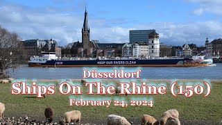 Düsseldorf  Ships On The Rhine 150  February 24 2024 [upl. by Docile715]