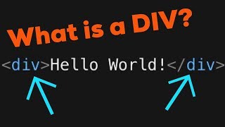 What is a DIV  HTML Basics 1 [upl. by Yesiad]