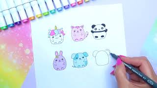 Cómo Hacer Pegatinas o Stickers Fácil  DIY Stickers Kawaii [upl. by Boggers]